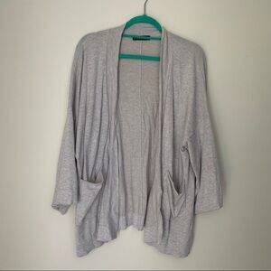 Zara Knit light grey open front cardigan S